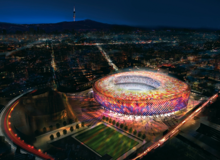 Rencana Stadion Camp Nou yang baru (sumber: Dezeen)