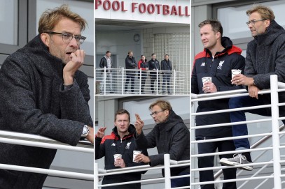 Klopp saat menghadiri latihan Liverpool U18 di Liverpool FC Academy (Via: mirror.co.uk)