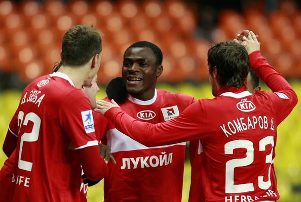 Emenike saat masih membela Spartak Moskow. (via: zimbio.com)